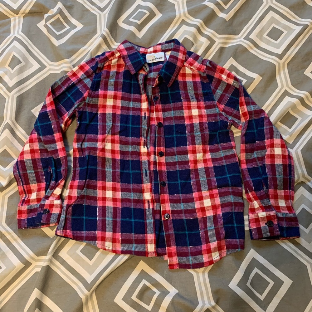 Adorable, long sleeve girls flannel shirt